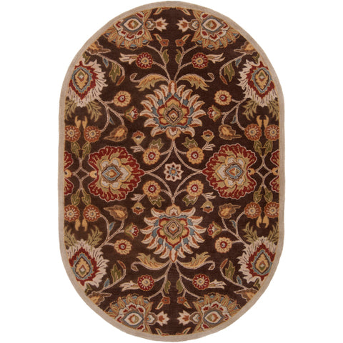 Image of Surya Caesar Traditional Dark Brown, Burnt Orange, Olive, Khaki, Taupe, Tan, Dark Green, Denim, Dark Red Rugs CAE-1051