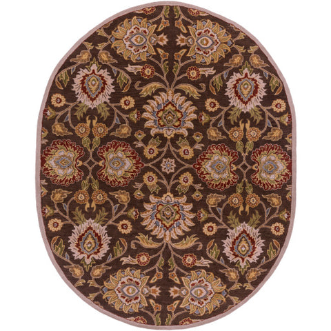 Image of Surya Caesar Traditional Dark Brown, Burnt Orange, Olive, Khaki, Taupe, Tan, Dark Green, Denim, Dark Red Rugs CAE-1051