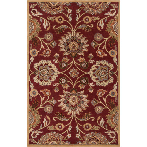 Image of Surya Caesar Traditional Burgundy, Taupe, Tan, Dark Brown, Khaki, Camel, Burnt Orange, Medium Gray Rugs CAE-1061