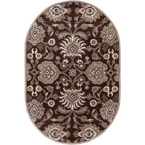 Image of Surya Caesar Traditional Dark Brown, Taupe, Khaki, Medium Gray, Charcoal Rugs CAE-1063