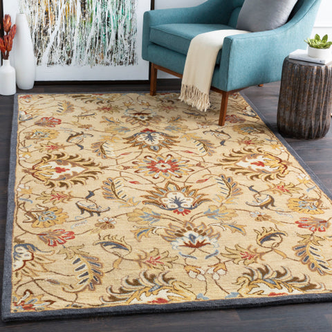 Image of Surya Caesar Traditional Butter, Tan, Burnt Orange, Camel, Charcoal, Bright Yellow, Medium Gray Rugs CAE-1118