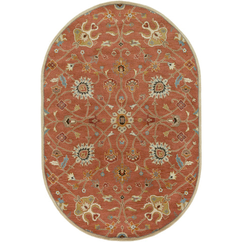 Image of Surya Caesar Traditional Clay, Camel, Burnt Orange, Khaki, Aqua, Black, Tan, Taupe Rugs CAE-1119