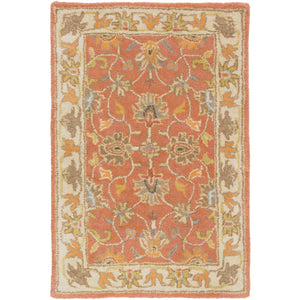 Surya Caesar Traditional Camel, Moss, Aqua, Medium Gray, Burnt Orange, Dark Brown Rugs CAE-1124