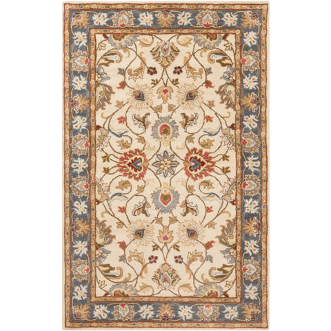 Image of Surya Caesar Traditional Bright Yellow, Denim, Camel, Tan, Dark Brown, Burnt Orange Rugs CAE-1125