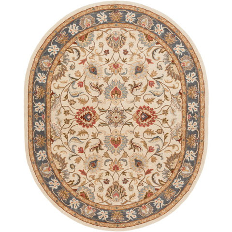 Image of Surya Caesar Traditional Bright Yellow, Denim, Camel, Tan, Dark Brown, Burnt Orange Rugs CAE-1125