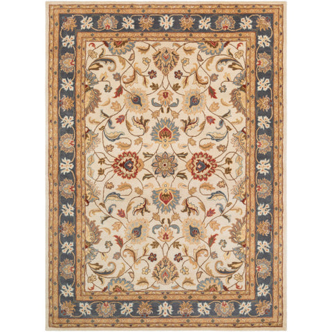 Image of Surya Caesar Traditional Bright Yellow, Denim, Camel, Tan, Dark Brown, Burnt Orange Rugs CAE-1125