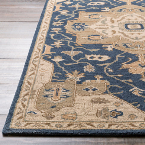 Image of Surya Caesar Traditional Navy, Ivory, Medium Gray, Tan Rugs CAE-1145