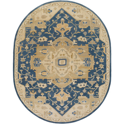 Image of Surya Caesar Traditional Navy, Ivory, Medium Gray, Tan Rugs CAE-1145