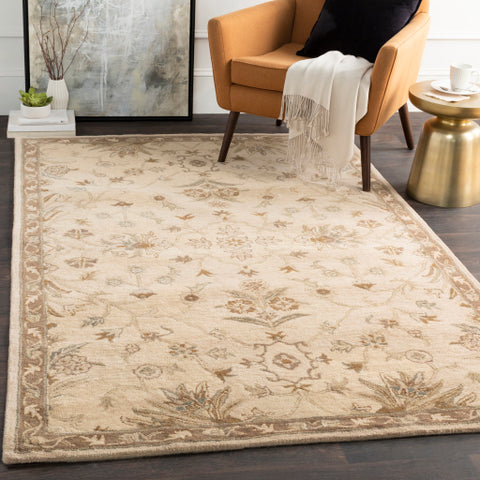 Image of Surya Caesar Traditional Khaki, Medium Gray, Light Gray, Camel, Sage, Dark Brown Rugs CAE-1152