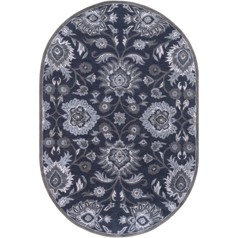 Image of Surya Caesar Traditional Navy, Charcoal, Medium Gray, Denim Rugs CAE-1191