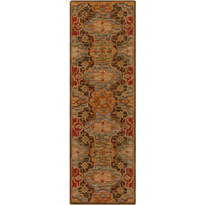 Surya Carrington Traditional Dark Green, Camel, Brick, Dark Brown, Taupe Rugs CAR-1005