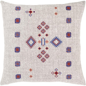 Surya Cactus Silk Bohemian/Global Taupe, White, Violet, Burgundy, Bright Orange Pillow Cover CCS-003-Wanderlust Rugs