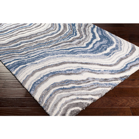 Image of Surya Cielo Modern Navy, Medium Gray, Charcoal, White, Light Gray Rugs CEL-2303