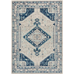 Surya Chester Traditional Dark Blue, Aqua, Light Gray, Khaki, Medium Gray Rugs CHE-2314