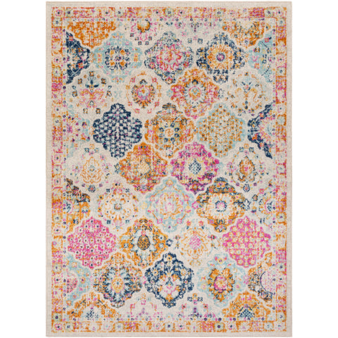 Image of Surya Chester Traditional Bright Pink, Burnt Orange, Saffron, Aqua, Dark Blue, Light Gray, Khaki Rugs CHE-2322