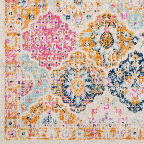 Image of Surya Chester Traditional Bright Pink, Burnt Orange, Saffron, Aqua, Dark Blue, Light Gray, Khaki Rugs CHE-2322