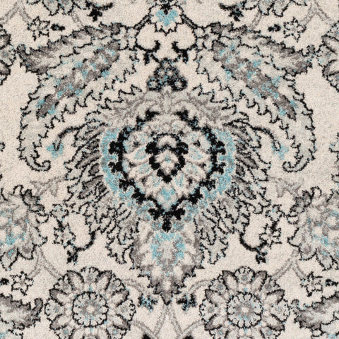 Image of Surya Chester Traditional Medium Gray, Light Gray, Aqua, Black, Khaki Rugs CHE-2323