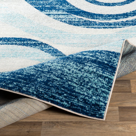 Image of Surya Chester Modern Medium Gray, Dark Blue, Aqua, White Rugs CHE-2337