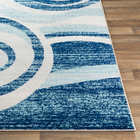 Image of Surya Chester Modern Medium Gray, Dark Blue, Aqua, White Rugs CHE-2337