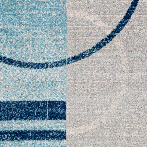 Image of Surya Chester Modern Medium Gray, White, Dark Blue, Aqua Rugs CHE-2338