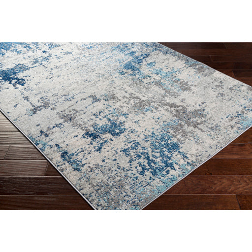 Surya Chester Modern Medium Gray, Aqua, White, Dark Blue Rugs CHE-2339