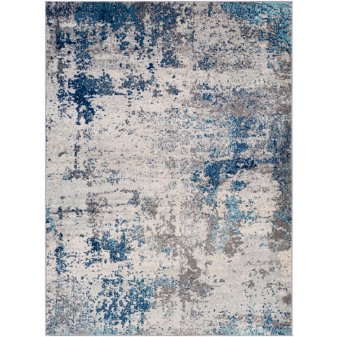 Image of Surya Chester Modern Medium Gray, Aqua, White, Dark Blue Rugs CHE-2339