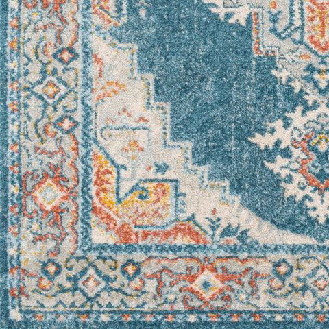 Image of Surya Chester Traditional Teal, Ivory, Medium Gray, Burnt Orange, Saffron, Pale Blue Rugs CHE-2361