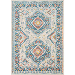 Surya Chester Traditional Teal, Ivory, Medium Gray, Burnt Orange, Saffron, Pale Pink Rugs CHE-2362