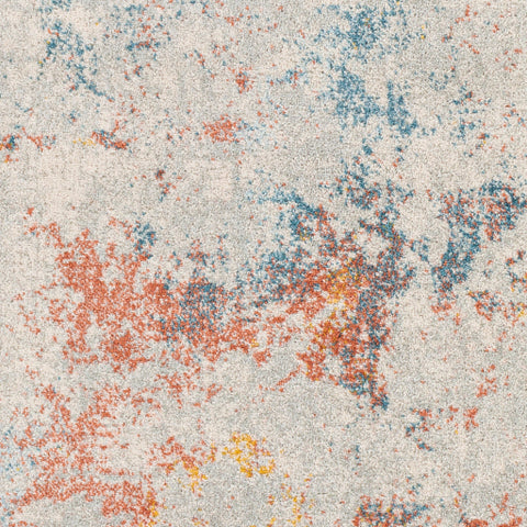 Image of Surya Chester Modern Medium Gray, Ivory, Burnt Orange, Teal, Saffron Rugs CHE-2367