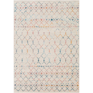 Surya Chester Global Ivory, Medium Gray, Teal, Bright Red, Saffron, Pale Blue Rugs CHE-2369