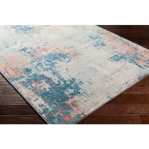 Image of Surya Chester Modern Ivory, Medium Gray, Teal, Bright Red, Pale Pink, Saffron, Pale Blue Rugs CHE-2371