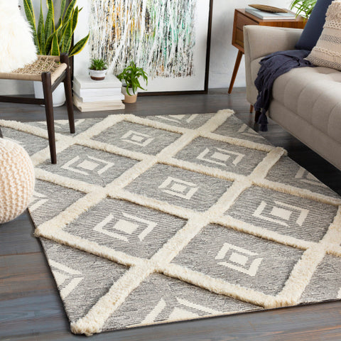 Image of Surya Cherokee Global Black, Charcoal, Cream Rugs CHK-2303