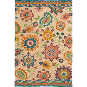 Surya Chanceux Global Dark Purple, Emerald, Rose, Wheat, Burnt Orange, Dark Green, Olive Rugs CHX-1000