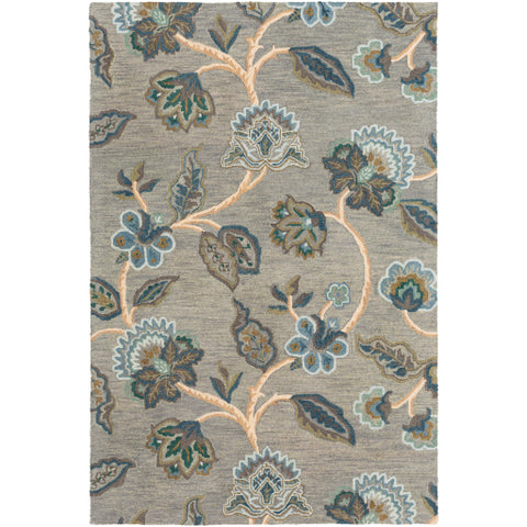 Image of Surya Chanceux Cottage Teal, Sage, Dark Green, Emerald, Olive, Charcoal, Dark Blue, Ice Blue, Khaki, Wheat Rugs CHX-1002