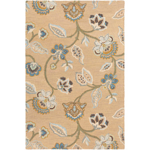 Surya Chanceux Cottage Bright Blue, Wheat, Dark Green, Mustard, Ice Blue, Olive, Sage Rugs CHX-1003