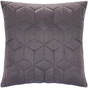 Surya Calista Solid & Border Charcoal Pillow Cover CIA-008-Wanderlust Rugs