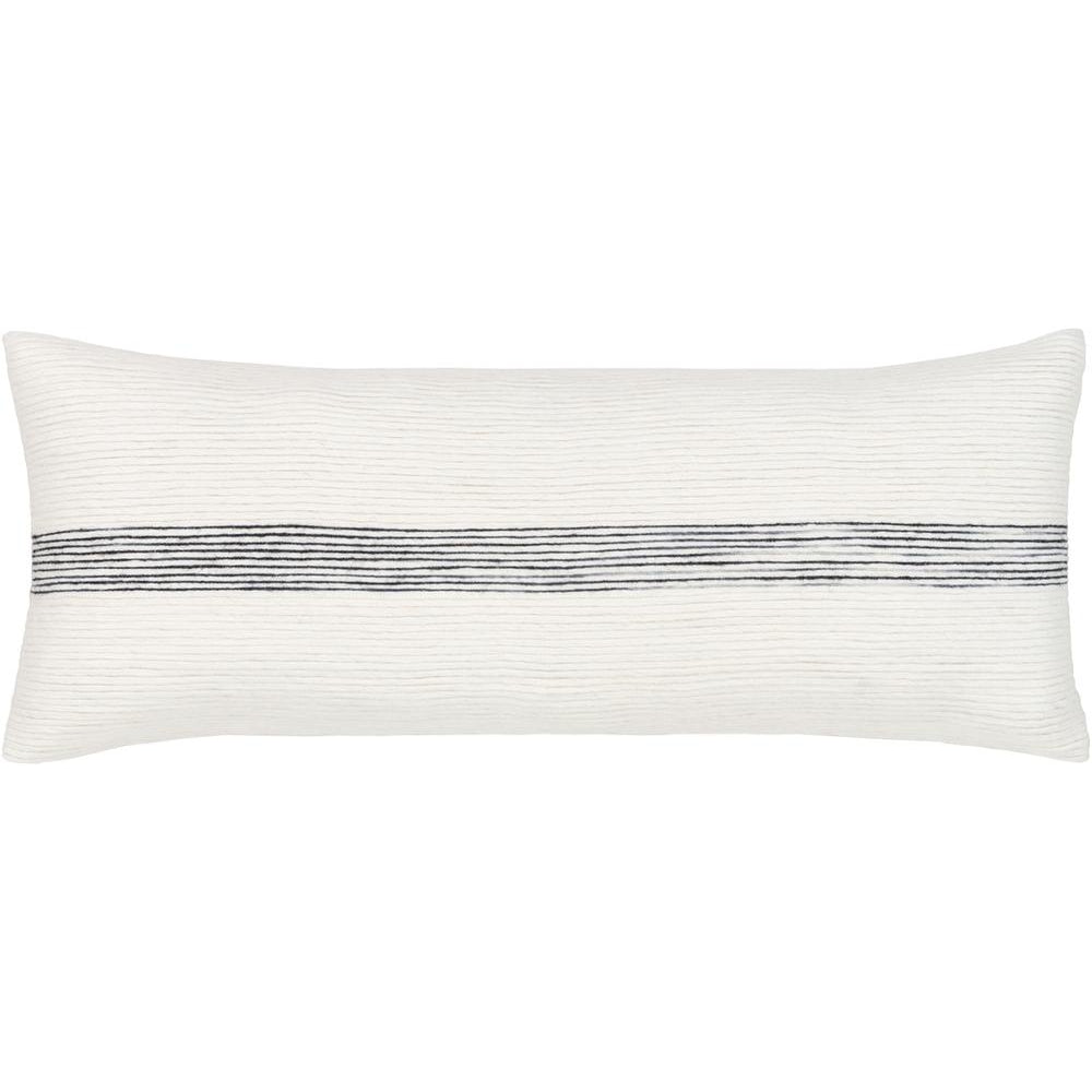 Surya Carine Modern Cream, White, Black, Charcoal Pillow Cover CIE-002-Wanderlust Rugs