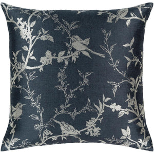 Surya Calliope Transitional Charcoal, Metallic - Silver Pillow Cover CIP-003-Wanderlust Rugs