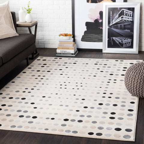 Image of Surya City Modern Light Gray, Taupe, Beige, Khaki, Black Rugs CIT-2307