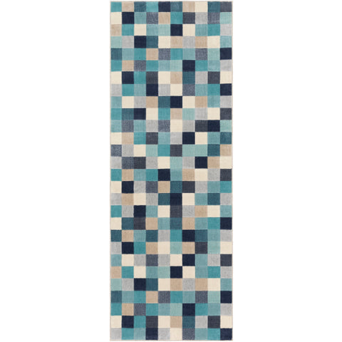 Image of Surya City Modern Aqua, Charcoal, Light Gray, Beige, Khaki Rugs CIT-2310