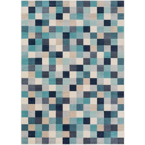 Image of Surya City Modern Aqua, Charcoal, Light Gray, Beige, Khaki Rugs CIT-2310