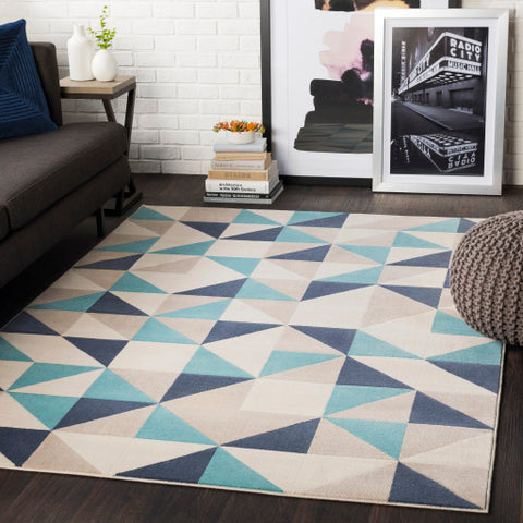 Image of Surya City Modern Aqua, Charcoal, Beige, Khaki Rugs CIT-2315