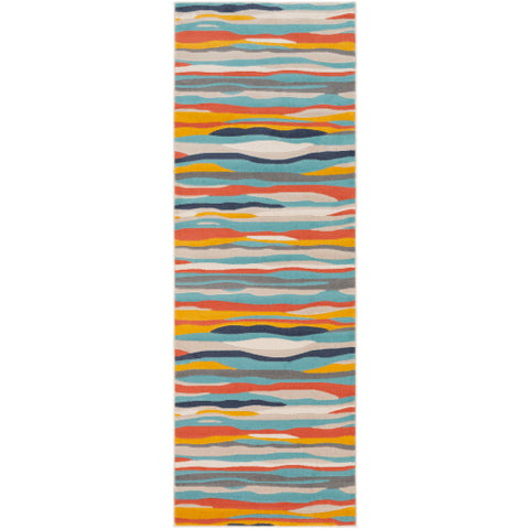 Image of Surya City Modern Aqua, Charcoal, Coral, Mustard, Light Gray, Beige, Taupe Rugs CIT-2323