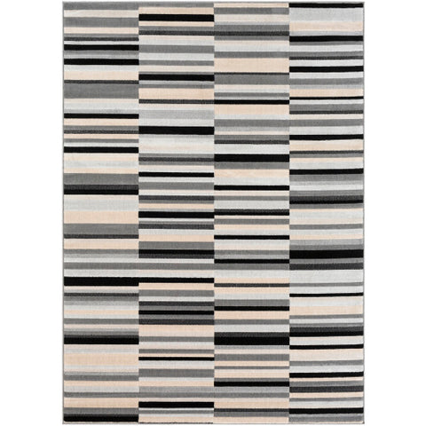 Image of Surya City Modern Light Gray, Taupe, Khaki, Beige, Black Rugs CIT-2327