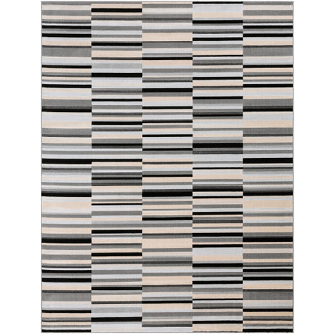 Image of Surya City Modern Light Gray, Taupe, Khaki, Beige, Black Rugs CIT-2327