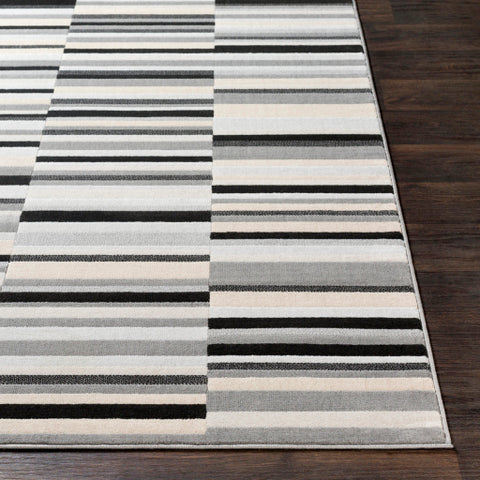 Image of Surya City Modern Light Gray, Taupe, Khaki, Beige, Black Rugs CIT-2327