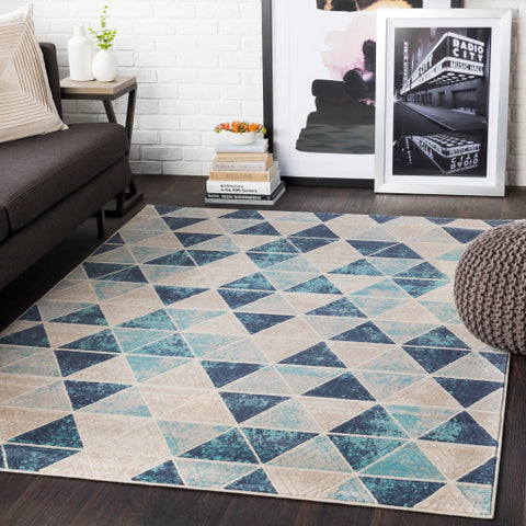 Image of Surya City Modern Aqua, Charcoal, Beige, Khaki, Light Gray Rugs CIT-2328