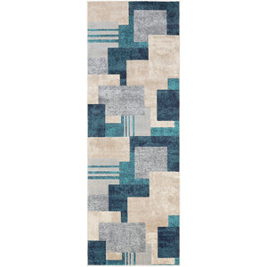 Surya City Modern Aqua, Charcoal, Light Gray, Taupe, Beige, Khaki Rugs CIT-2343