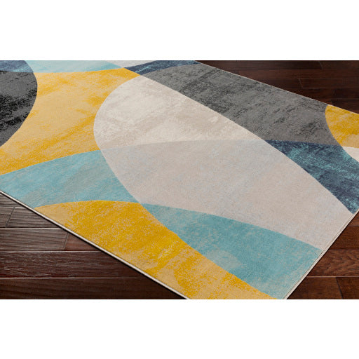 Surya City Modern Aqua, Light Gray, Mustard, Beige, Khaki, Taupe, Black Rugs CIT-2347