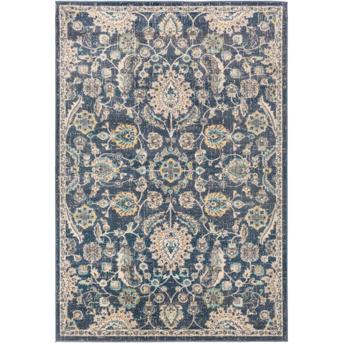 Image of Surya City Traditional Charcoal, Taupe, Beige, Light Gray, Aqua, Mustard Rugs CIT-2357